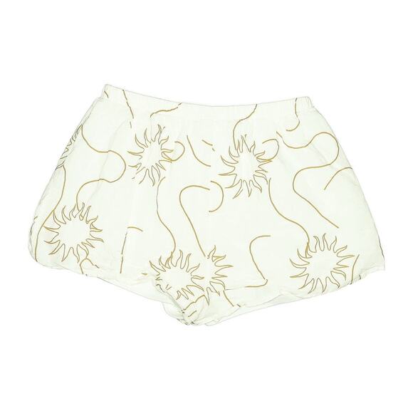 By Frankie Sunburst White Pull On Cotton Mini Shorts M - Picture 2 of 4